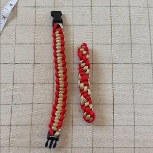 Red and Gold Paracord Bracelets